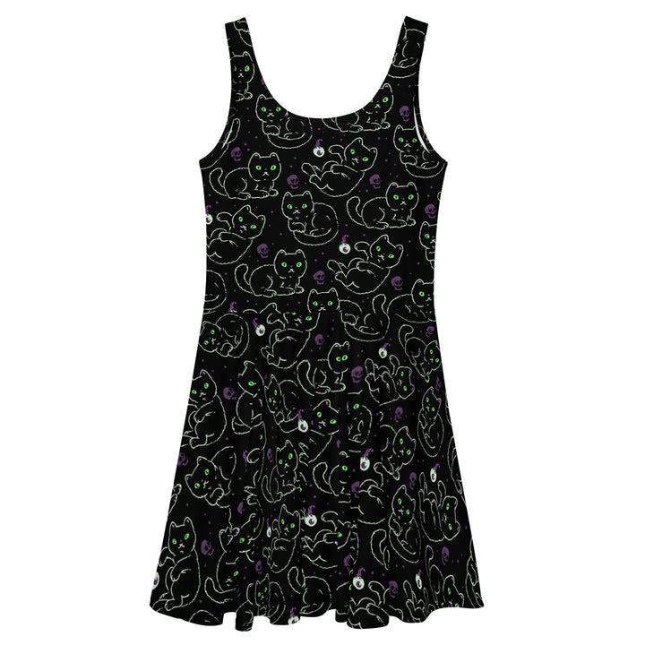 Black Cats Skater Dress