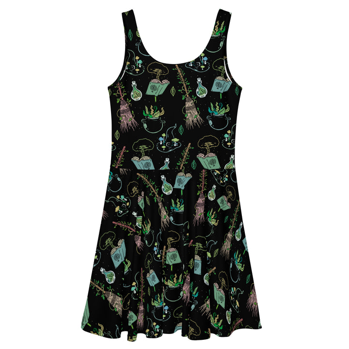 Green Witch Skater Dress