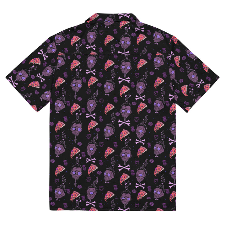 Horror Movies And Pizza Button-up