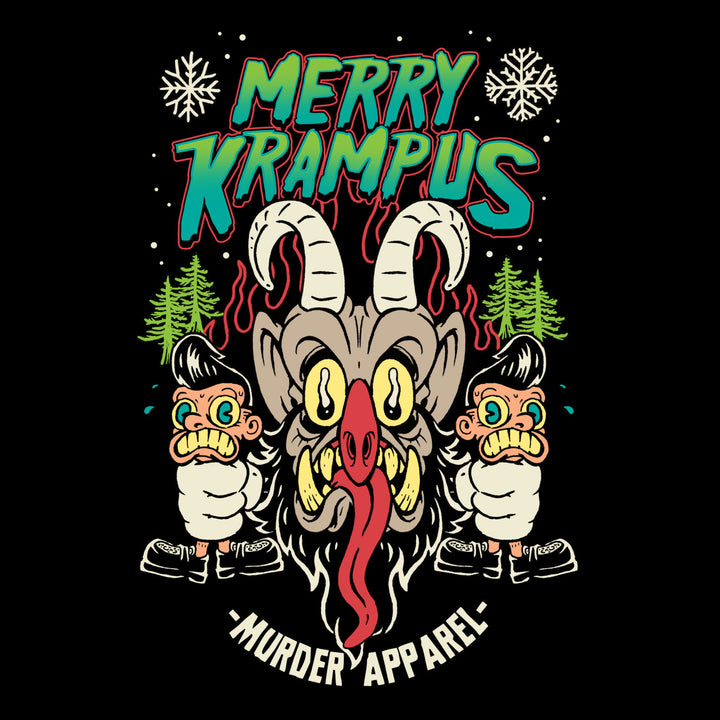 Merry Krampus Retro Neon T-Shirt