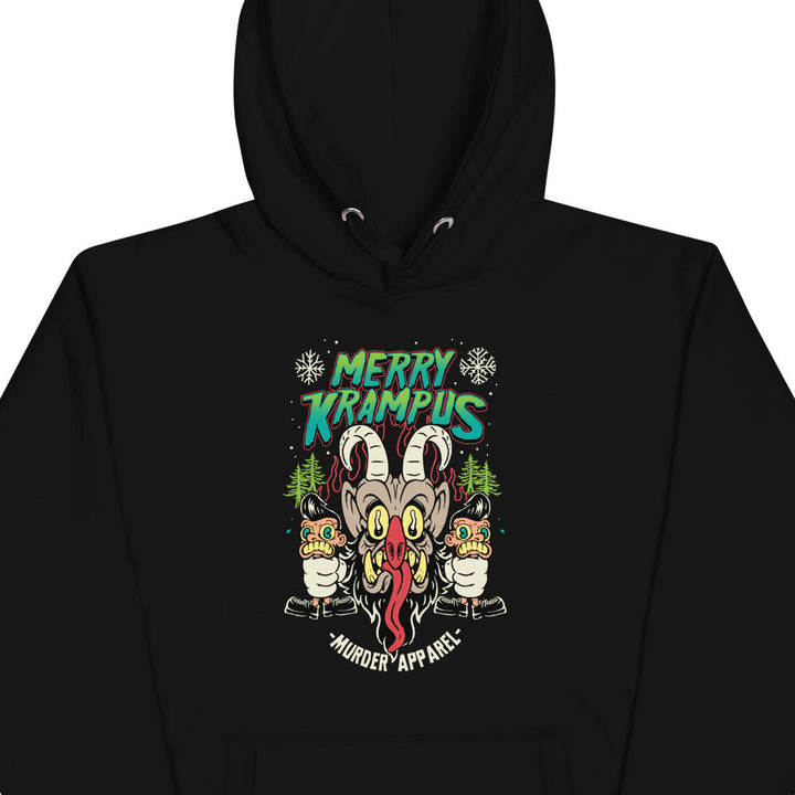 Merry Krampus Retro Neon Hoodie