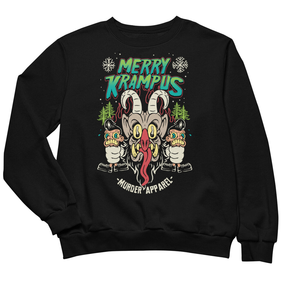 Merry Krampus Retro Neon Sweatshirt