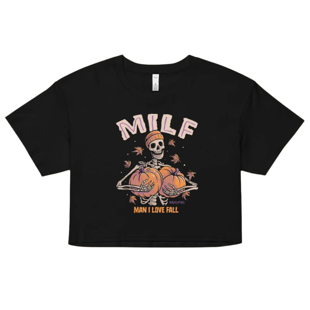 Man I Love Fall MILF Crop Top