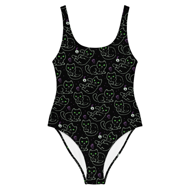 Black Cats One-Piece Swimsuit - Murder Apparel
