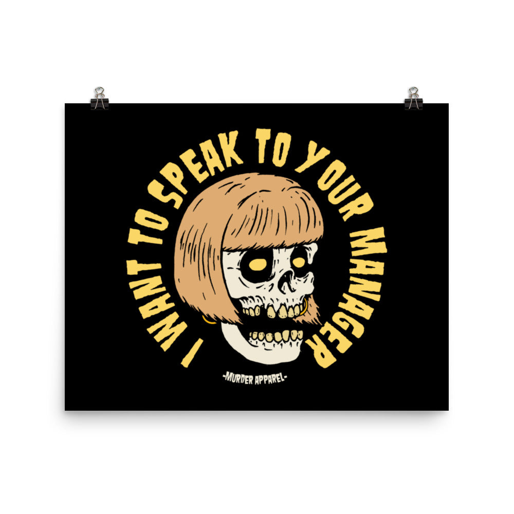 Karen Skull Poster - Murder Apparel