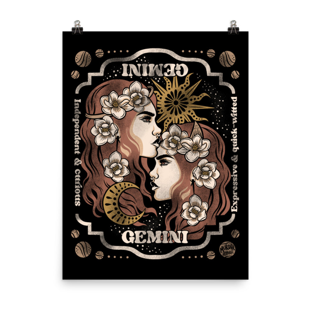 Gemini Zodiac Poster