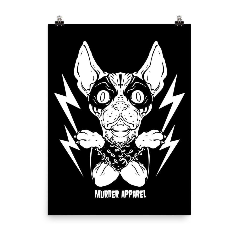 Black Metal Sphynx Poster