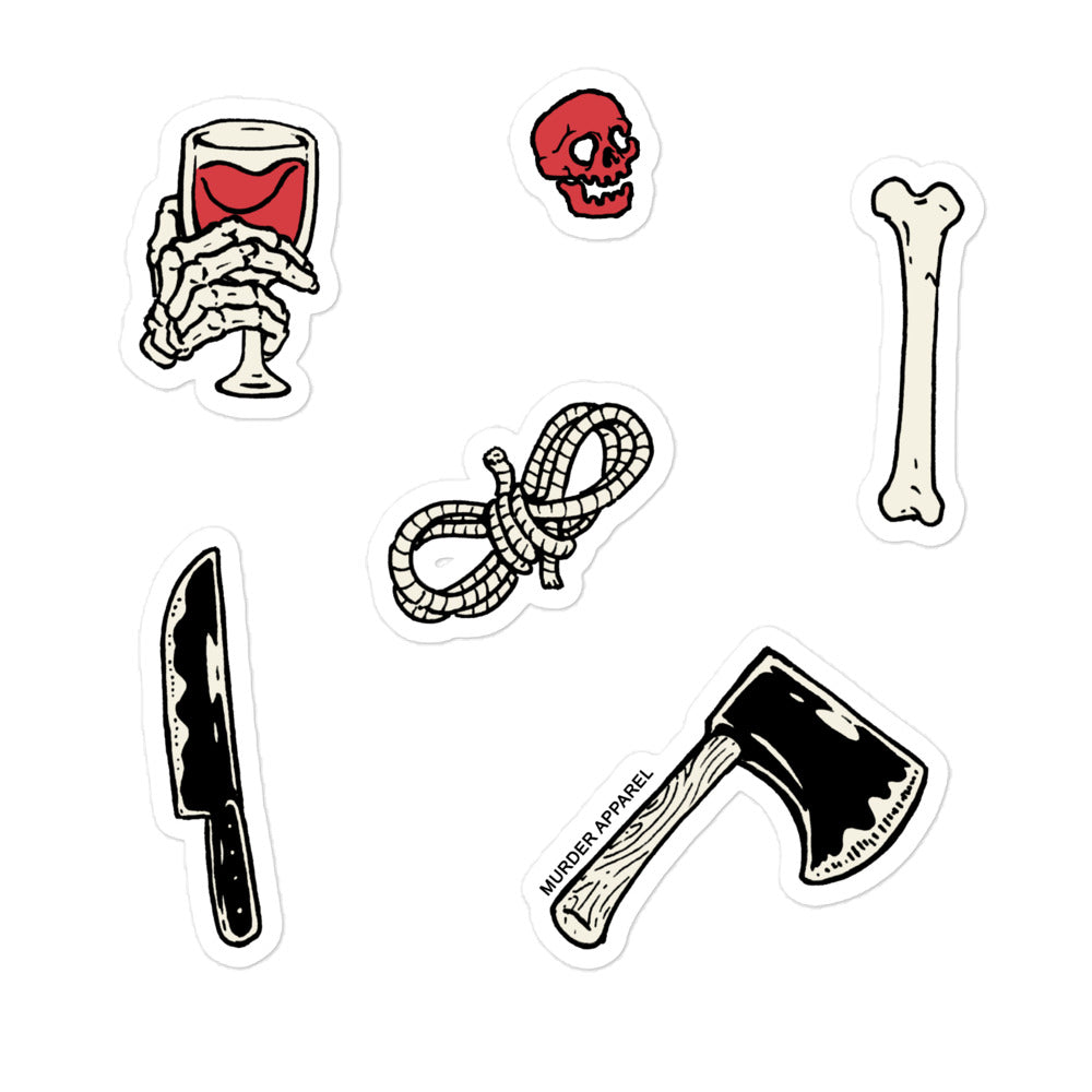 True Crime And Wine Sticker Sheet