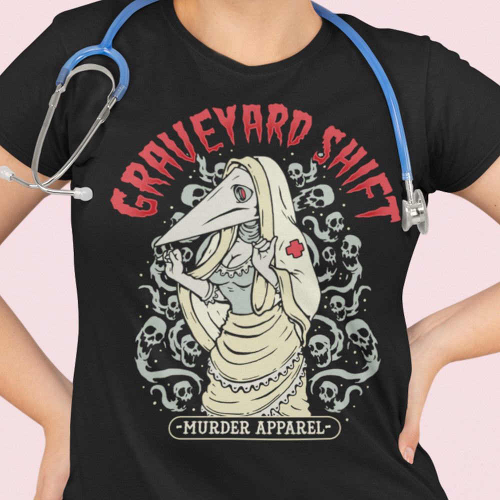 Plague Nurse Graveyard Shift T-Shirt