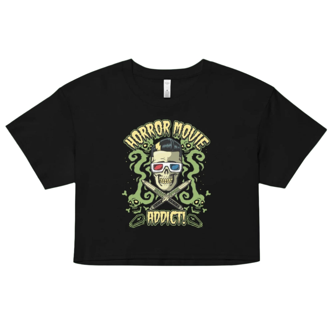 Horror Movie Addict Crop Top