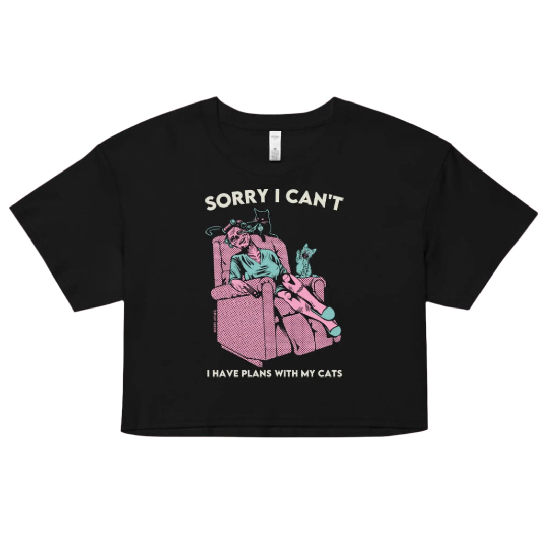 I Have Plans With My Cats Crop Top