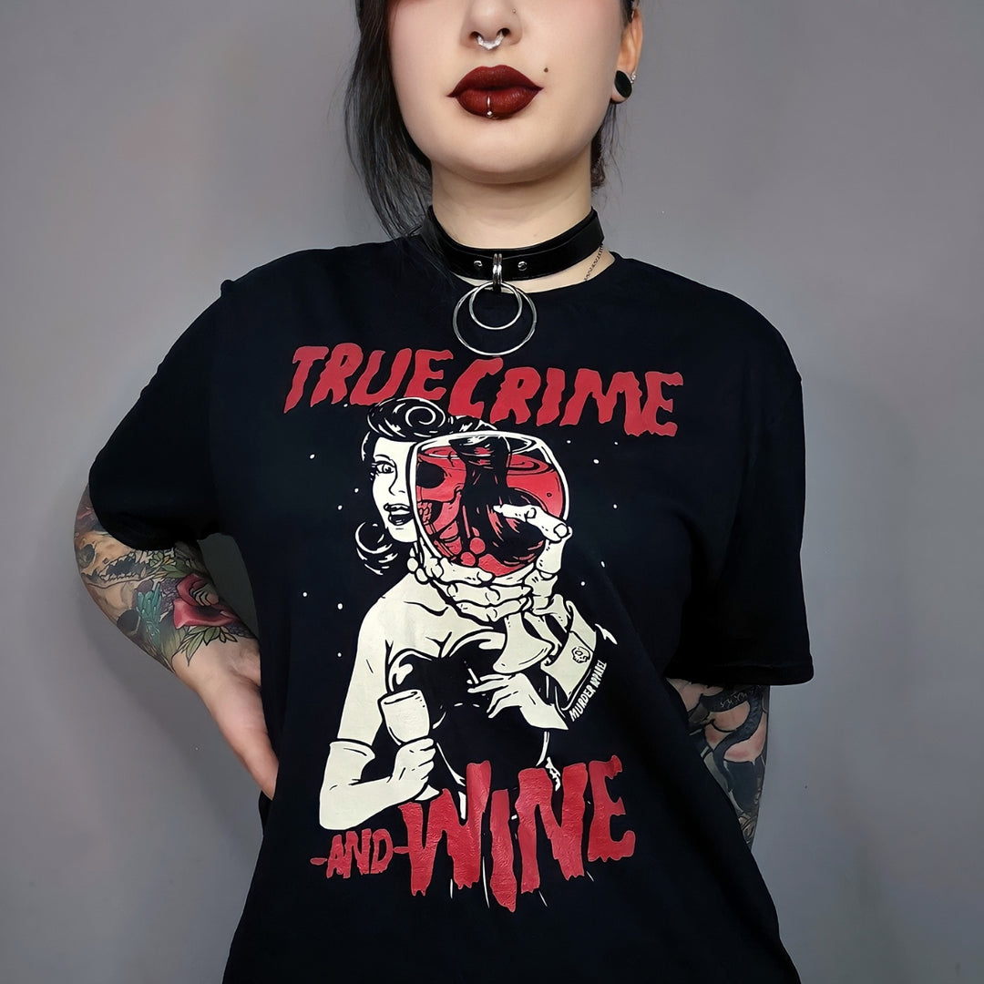 True Crime and Wine T-Shirt - Murder Apparel