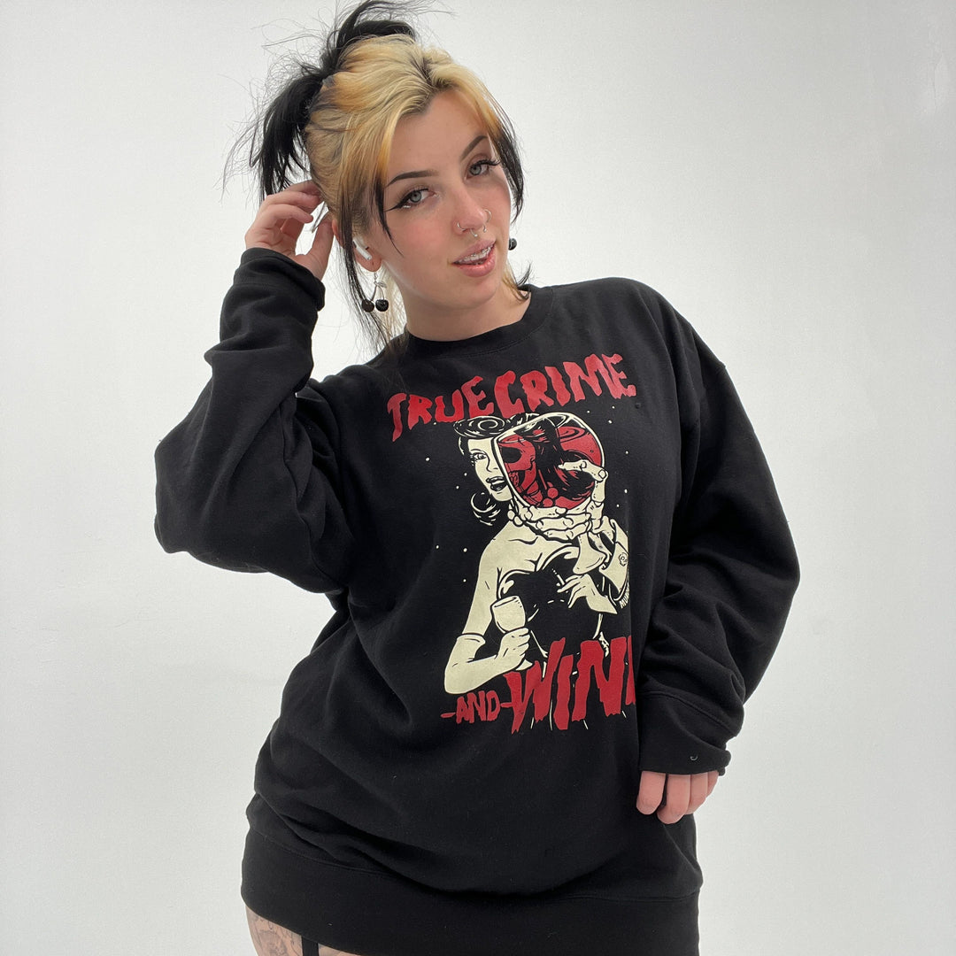 True Crime And Wine Sweatshirt - Murder Apparel