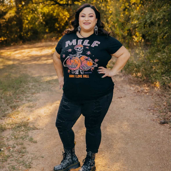 Man I Love Fall MILF T-Shirt - Murder Apparel