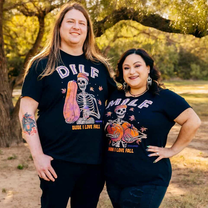 Dude I Love Fall DILF T-shirt - Murder Apparel
