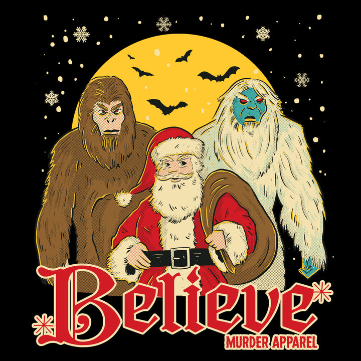 Bigfoot Yeti Santa T-Shirt
