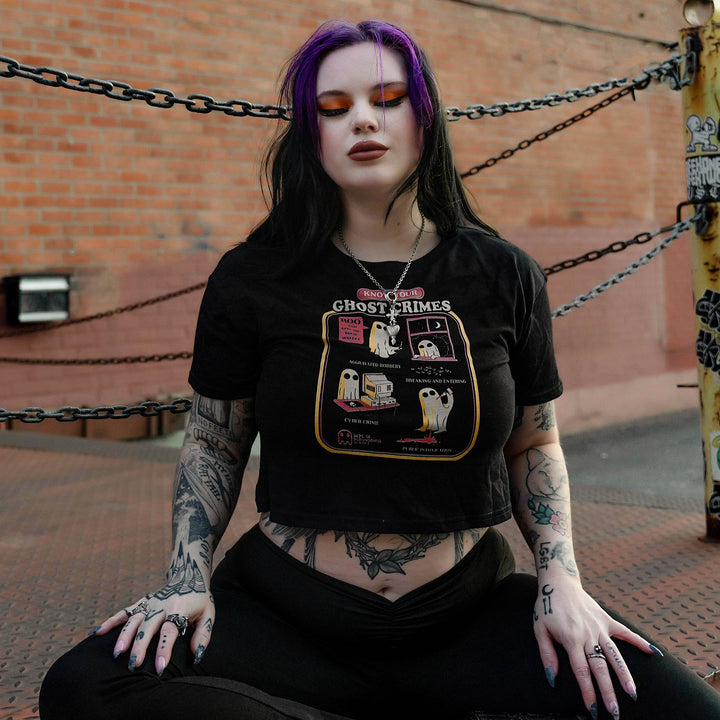 Ghost Crimes Crop Top - Murder Apparel