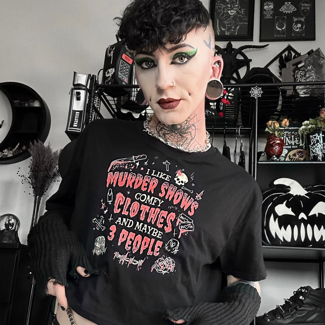 Murder Shows and Comfy Clothes Crop Top - Murder Apparel
