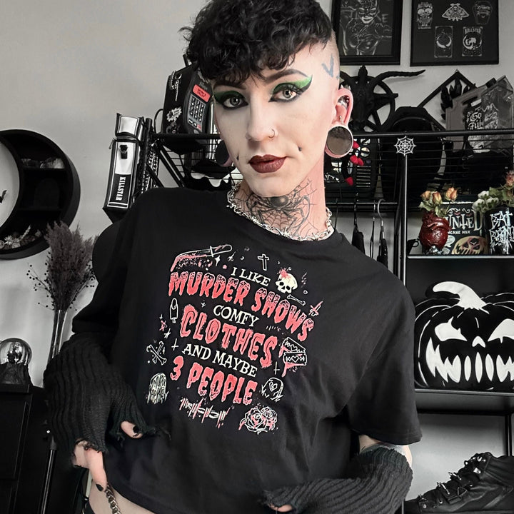 Murder Shows and Comfy Clothes Crop Top - Murder Apparel