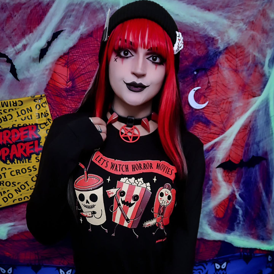 Let's Watch Horror Movies Sweatshirt - Murder Apparel