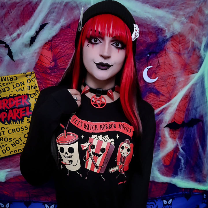 Let's Watch Horror Movies Sweatshirt - Murder Apparel