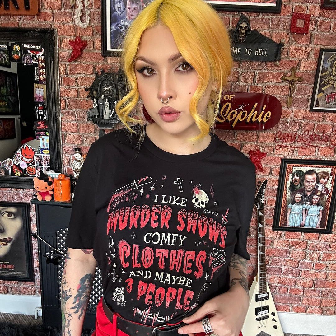Murder Shows and Comfy Clothes T-Shirt - Murder Apparel