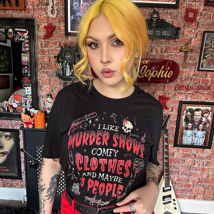 Murder Shows and Comfy Clothes T-Shirt - Murder Apparel