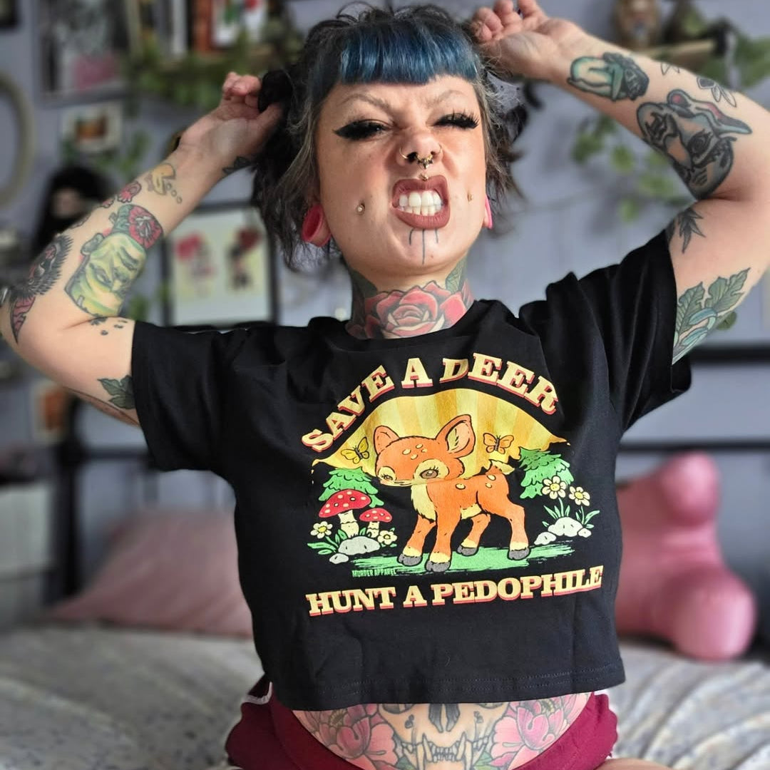 Save A Deer Crop Top - Murder Apparel