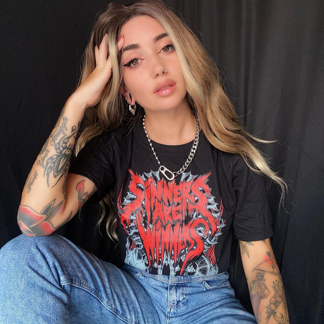 Sinners Are Winners T-Shirt - Murder Apparel