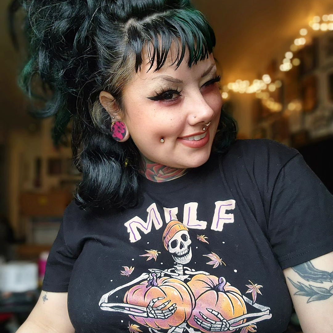 Man I Love Fall MILF Crop Top - Murder Apparel