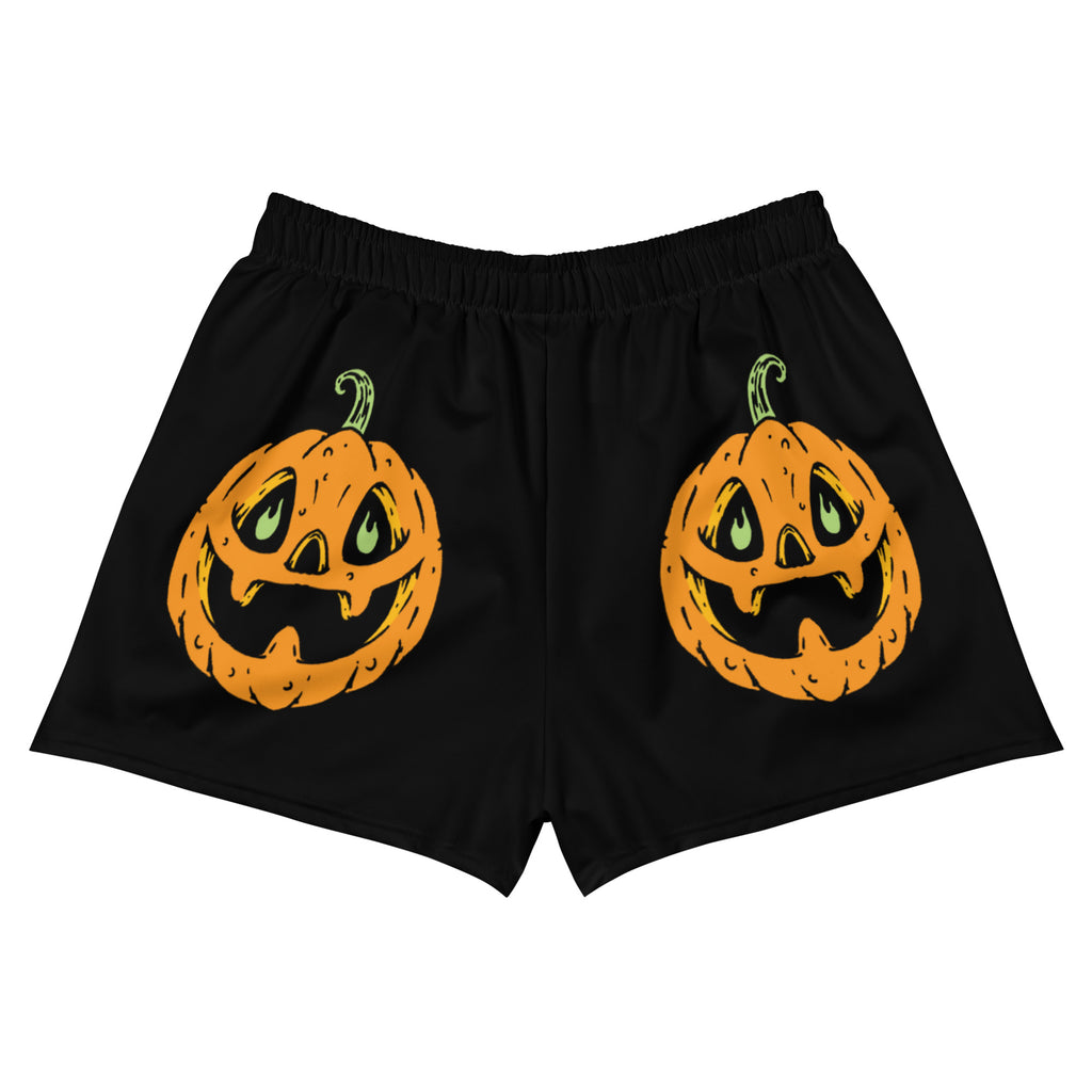 rosy monster pumpkin short pants ブラック all-over-print-womens-recycled