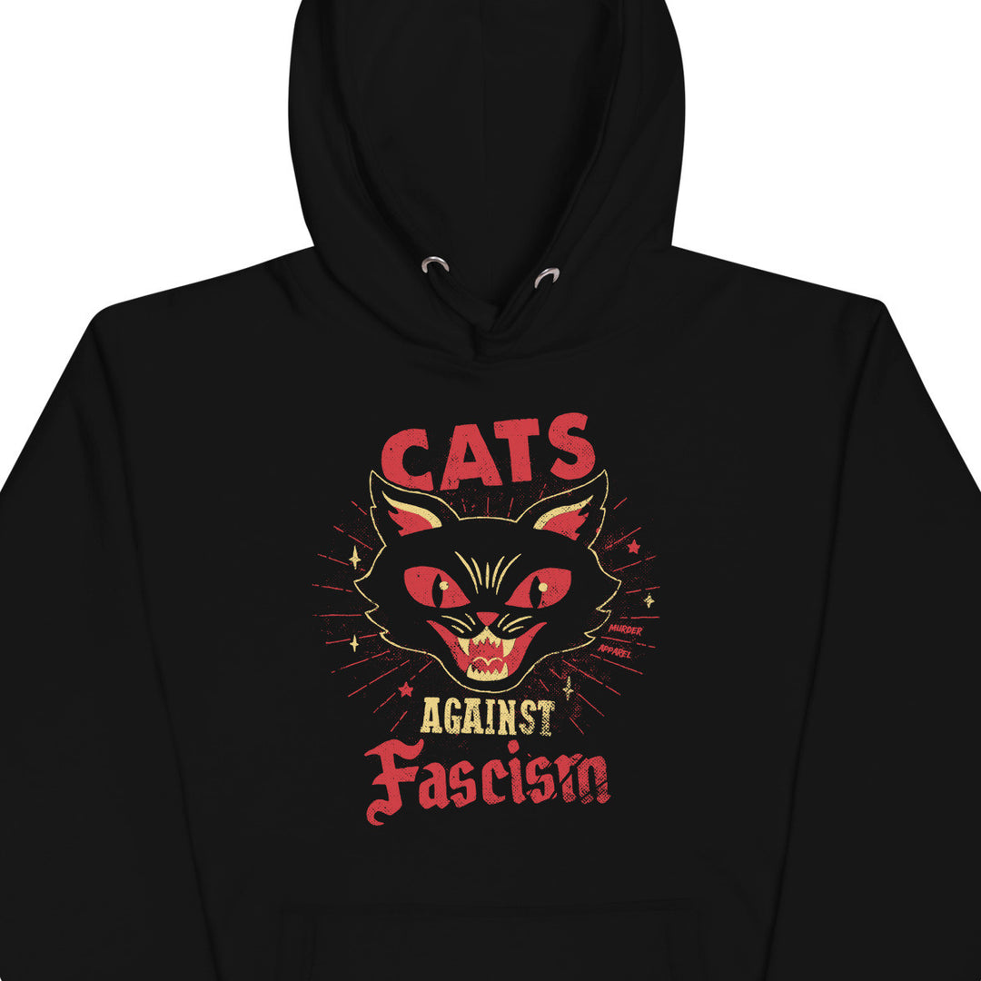 Cats Against Fascism Hoodie - Murder Apparel