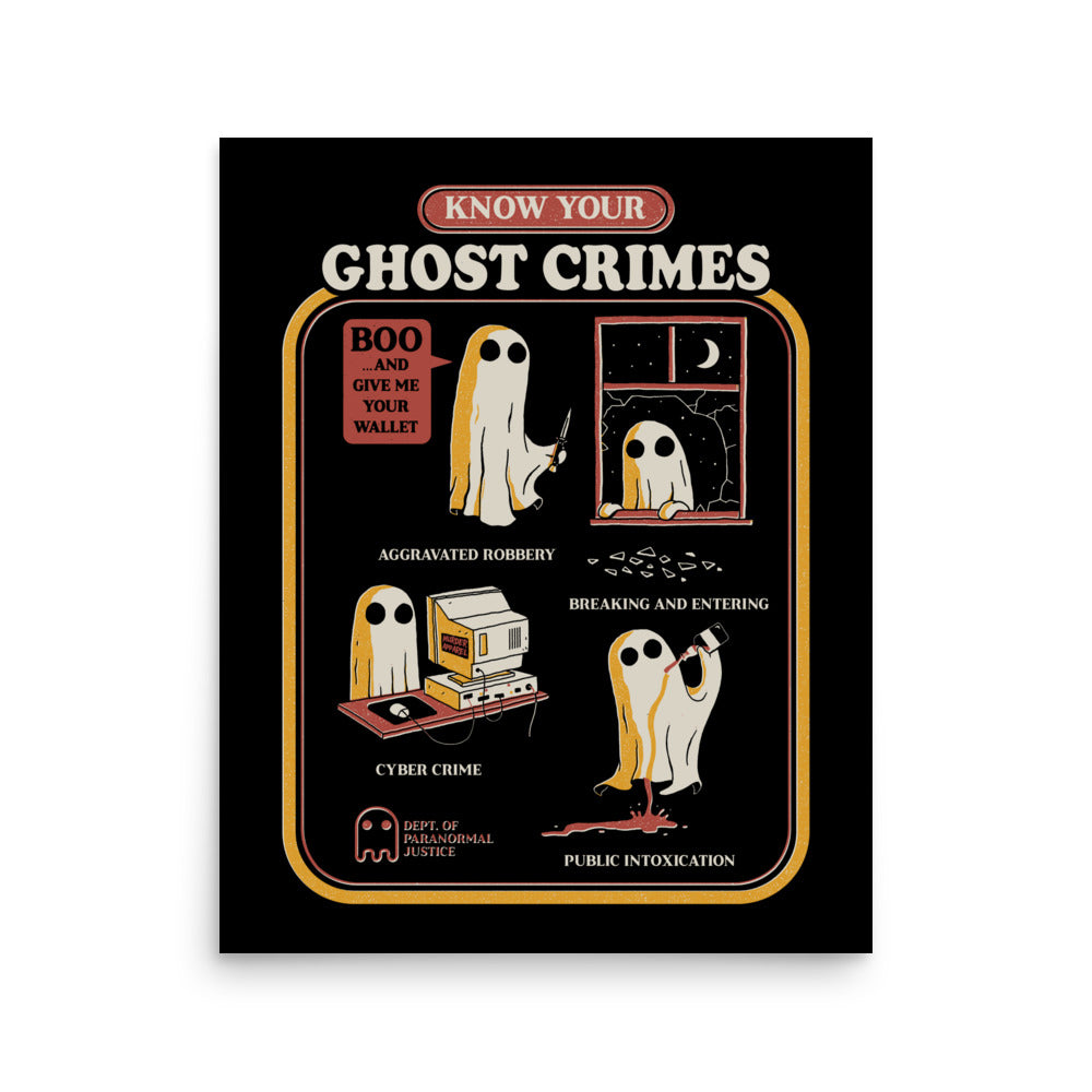 Ghost Crimes Poster | Murder Apparel