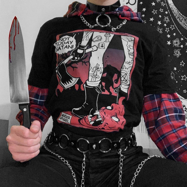 Not Today Satan T-Shirt - Murder Apparel