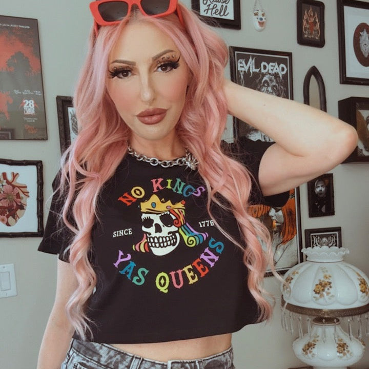 No Kings Yas Queens Crop Top