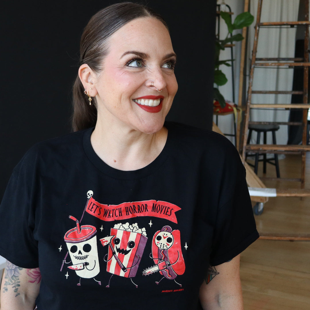 Let's Watch Horror Movies Crop Top