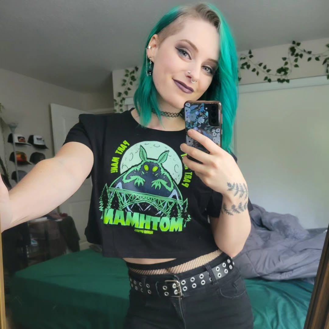 Mothman Retro Crop Top - Murder Apparel