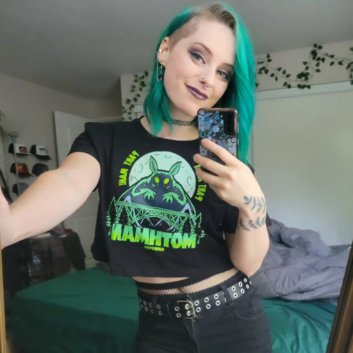 Mothman Retro Crop Top - Murder Apparel
