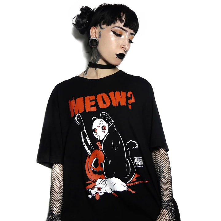 Killer Cat Meow T-Shirt - Murder Apparel