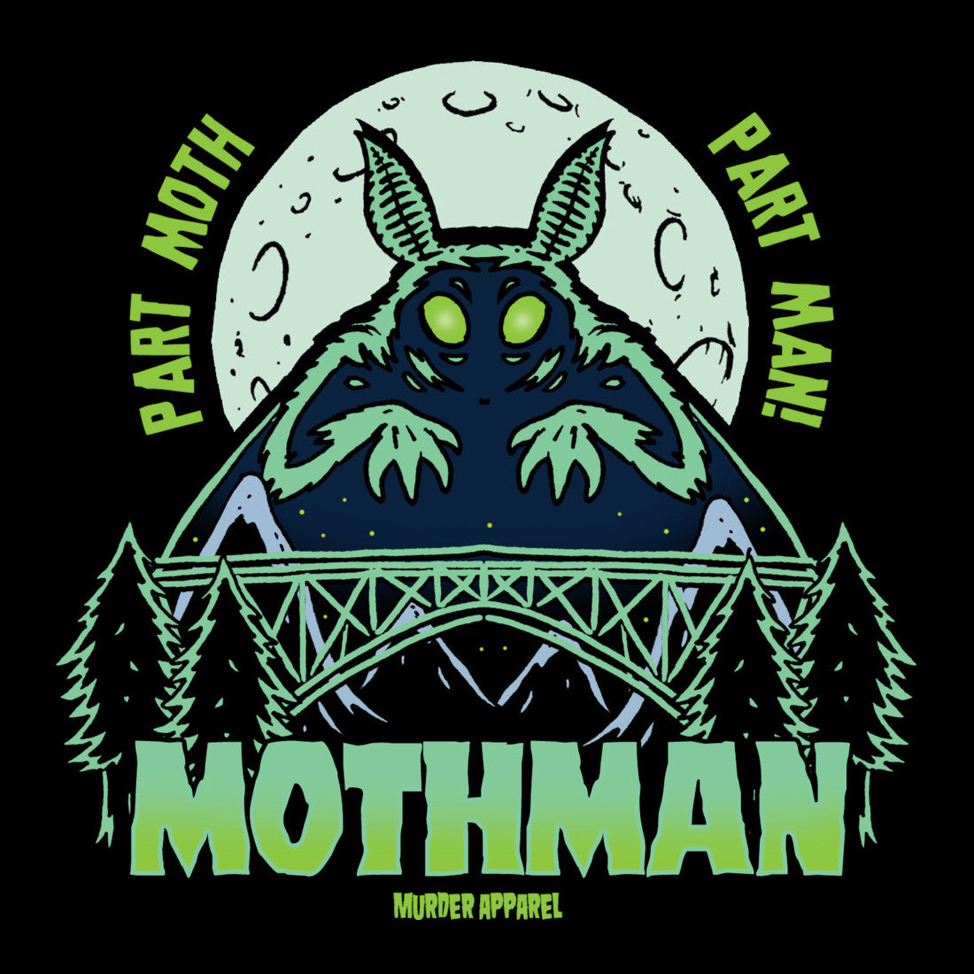 Mothman Retro Cryptid T-Shirt – Murder Apparel