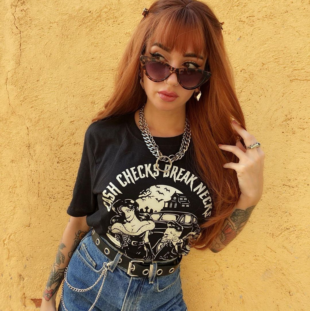 Cash Checks Break Necks T-Shirt - Murder Apparel