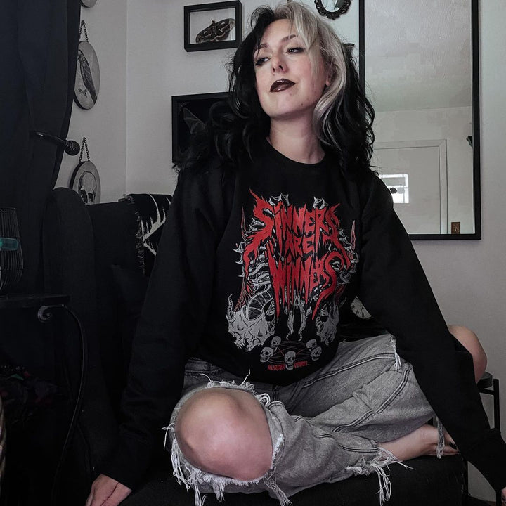 Sinners Are Winners Sweatshirt - Murder Apparel