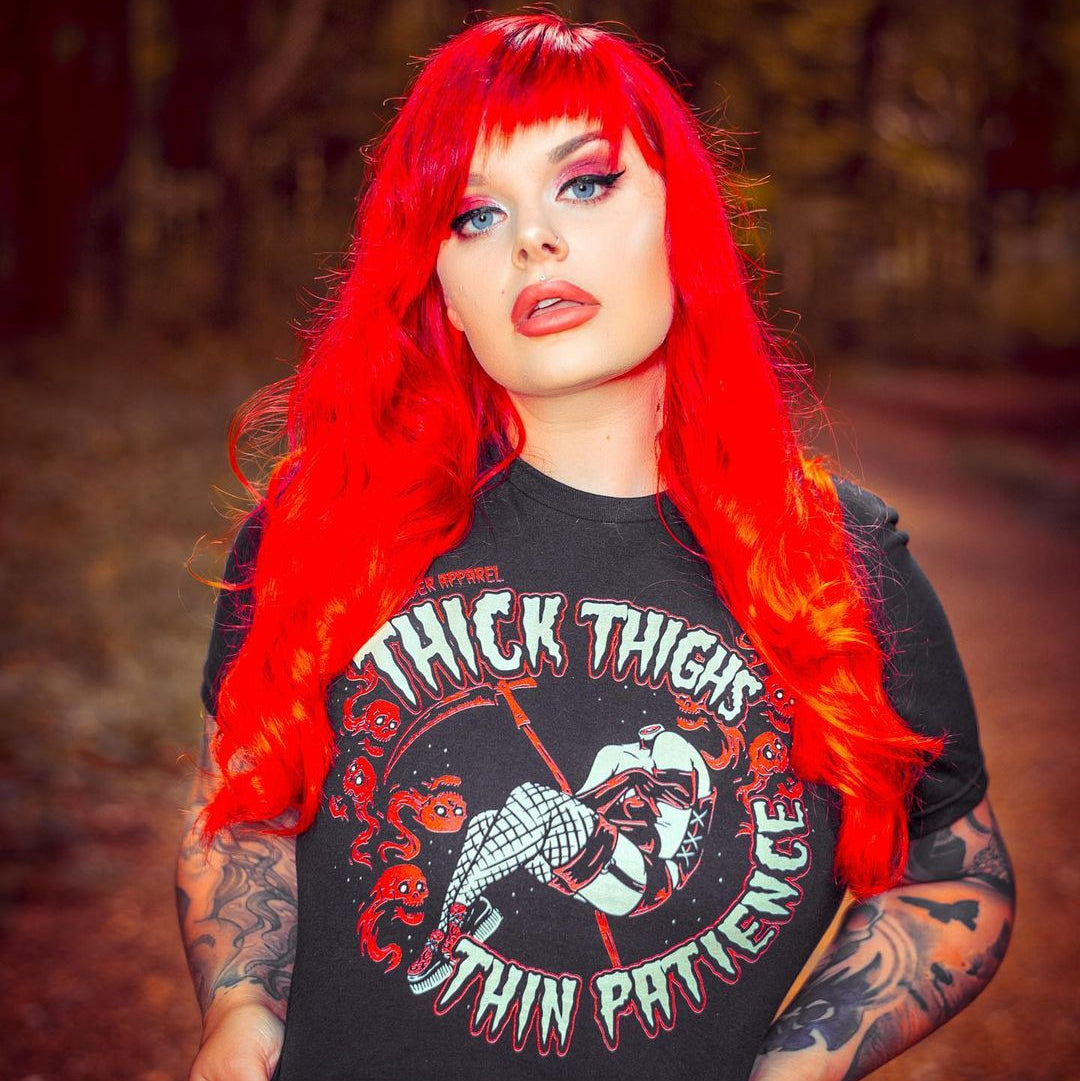 Thick Thighs Thin Patience T-Shirt - Murder Apparel