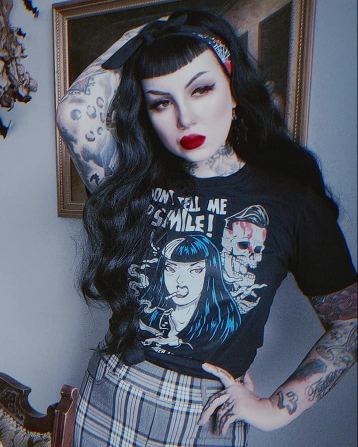 Don't Tell Me To Smile T-Shirt - Murder Apparel
