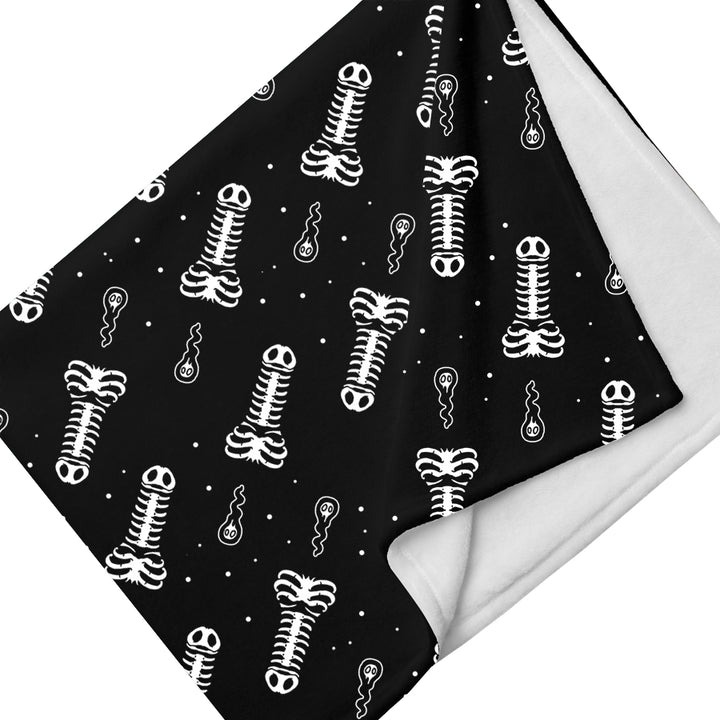 Skeleton Penis Boner Blanket
