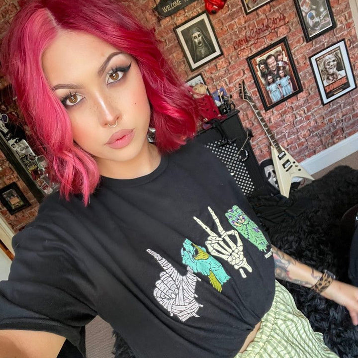 Monster Love Sign Language T-shirt - Murder Apparel