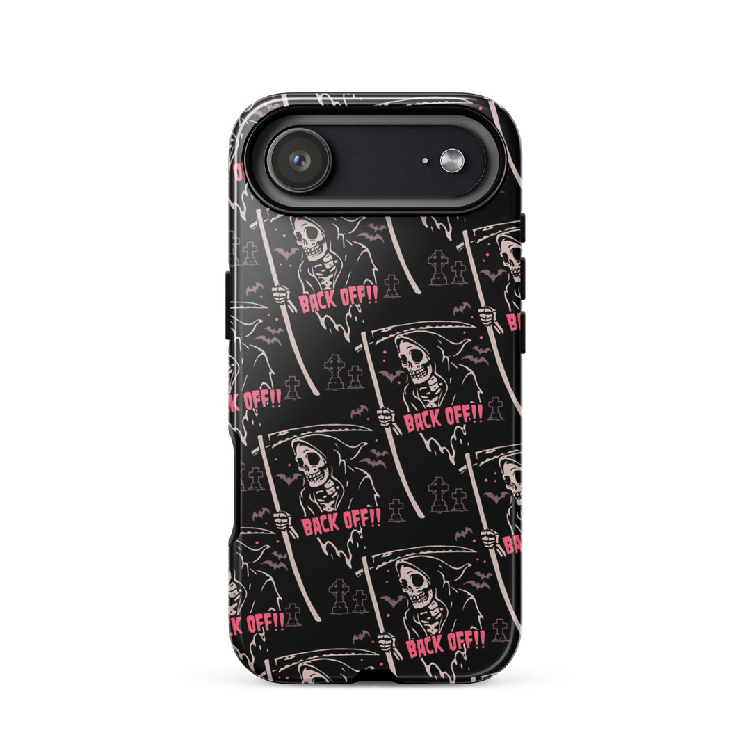 Grim Reaper Back Off iPhone Case - Murder Apparel