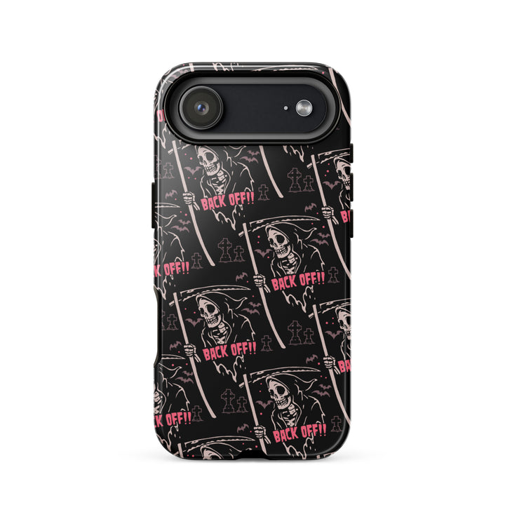 Grim Reaper Back Off iPhone Case - Murder Apparel