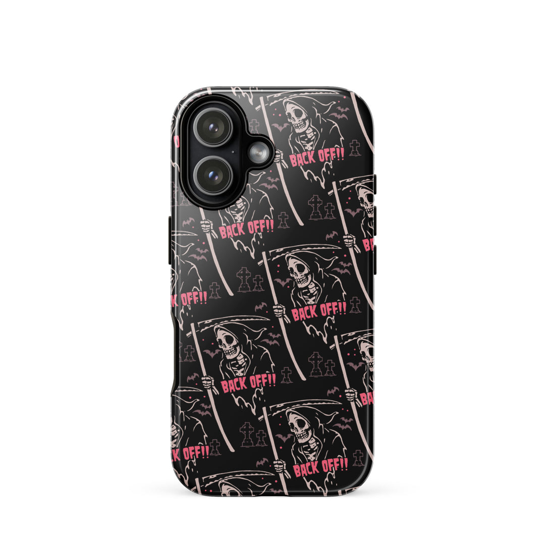 Grim Reaper Back Off iPhone Case - Murder Apparel
