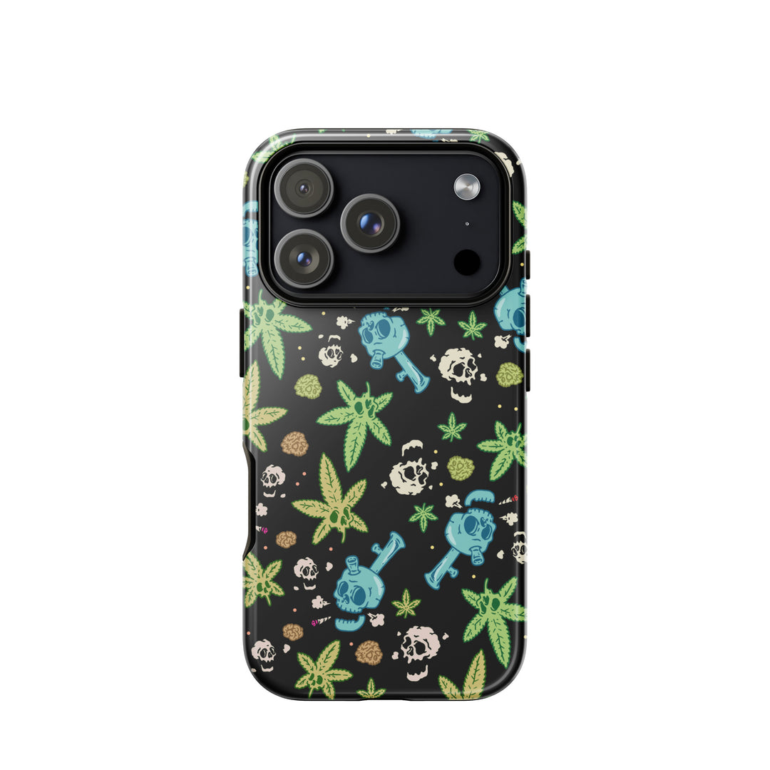 Weed And Skulls iPhone Case - Murder Apparel